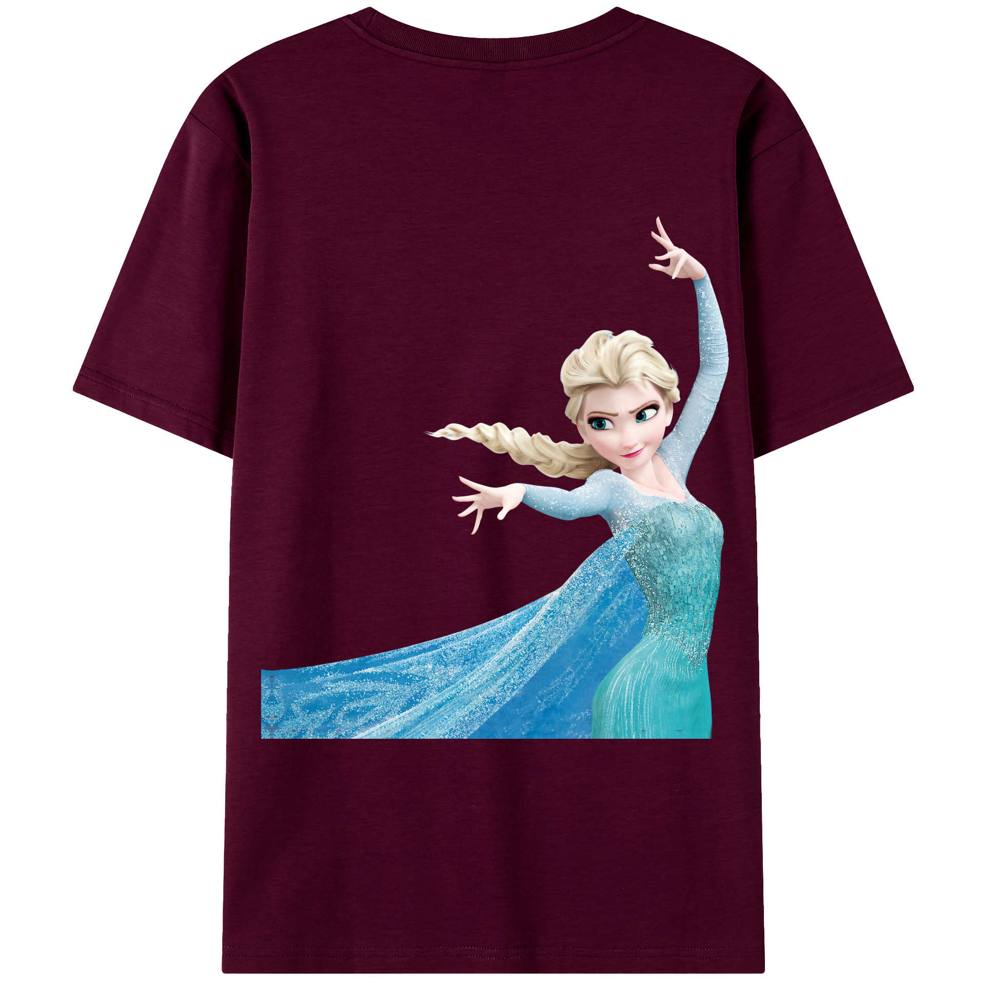 （画像用） アナと雪の女王 アンナ エルサ Frozen Anna Elsa レディース半袖Tシャツ(バックプリント)